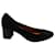 Zapatos de salón con tacón en bloque Lanvin en ante negro Suecia  ref.439741