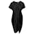 Jil Sander Robe mi-longue formelle à manches courtes en laine noire  ref.439754