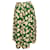 Gonna lunga a pieghe con stampa floreale Rochas in cotone verde  ref.439761
