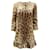Dolce & Gabbana Abito in Cady Leopardato in Seta Multicolor  ref.439783