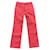 Louis Vuitton Pantalones, polainas Roja Algodón  ref.440067