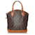 Louis Vuitton Brown-Monogramm Lockit Vertikale Braun Leder Leinwand  ref.440111