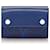 Louis Vuitton Blue Taigarama Portefeuille Kompakte Geldbörse Blau Leder Leinwand  ref.440118