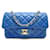 CHANEL MINI TIMELESS BANDOULIERE BLUE QUILTED LEATHER HAND BAG  ref.440822