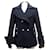 NEW CHANEL CABAN P COAT36637 l 42 BUTTONS LOGO CC TWEED WOOL NEW COAT Navy blue  ref.440863