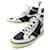 NEUF CHAUSSURES CHANEL BASKETS G25928 8 41 TOILE & DAIM BICOLORE SNEAKERS Cuir  ref.440867
