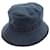 Hermès NEUF CHAPEAU HERMES BOB BRODE MOTIF H T57 MIXTE POLYESTER BLEU MARINE HAT  ref.440889