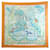 Hermès NEW HERMES SCARF AT THE WATER'S EDGE BY LAURENCE TOUTSY SILK ORANGE SCARF  ref.440906