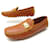 LOUIS VUITTON SHOES NOMADE MOCCASIN 38.5 CAMEL LEATHER LOAFERS SHOES Caramel  ref.440910