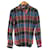 Vivienne Westwood MAN Long-sleeved shirt / M / cotton / RED / red / check / asymmetry / deformation / orb / embroidery  ref.441290