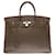 Hermès Superbe sac à main Hermes Birkin 40 cm en cuir Taurillon Clémence étoupe, garniture en métal argent palladium Gris  ref.442929