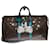 Louis Vuitton Keepall Travel Bag 55 Macassar custom shoulder strap "Fight Club" Brown Cloth  ref.442930