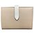Portafoglio Céline Medium Strap Taupe e Celeste in Pelle Beige