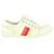 Gucci 217546 men's 8.5 US Orange Pink Yellow Web Sneaker  ref.443393