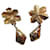 Yves Saint Laurent clips dorados, barroco. Metal  ref.443944