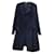 Prada black lined-breasted coat Wool  ref.444059