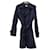 Trench-coat à boutonnage doublé Marella Coton Polyester Bleu foncé  ref.444062