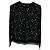 Valentino Camicetta a maniche lunghe M con camicia di pizzo floreale bianca nera Nero - vista 8