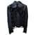 Fendi Floral Pattern Biker Leather Jacket Size L Black  ref.444210