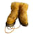 Autre Marque Wedge booties Yellow Fur  ref.444438