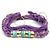 PULSEIRA ELEFANTE TURQUESA AURELIE BIDERMANN FIOS DE ALGODÃO ROXO