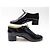 NOVE SCARPE CHANEL BROGUES TACCO CAMELIA G31468 39 Vernice nera Nero - vista 2