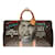 Louis Vuitton Keepall Travel Bag 55 Macassar shoulder strap customized "Muhammad Ali" Brown Cloth  ref.445672