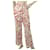 MSGM Milano Pantaloni a gamba larga in viscosa con stampa zebra rossa e bianca Taglia dei pantaloni 40 Bianco Rosso  ref.445809