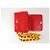 Clutch Moschino in pelliccia rossa e gialla Rosso Giallo - vista 5
