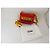 Clutch Moschino in pelliccia rossa e gialla Rosso Giallo - vista 6