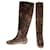 Louis Vuitton boots in brown suede with trefoil logo Wool  ref.446477