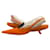 Prada Heels Orange Nylon  ref.446789