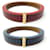 NEW LOT OF TWO FENDI BRACELETS IN WOOD AND RED BLUE LEATHER 17 CM WOOD BANGLE  ref.447871