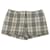 Minipantalones cortos con estampado exclusivo de Burberry en algodón a cuadros Blanco Crudo  ref.448073
