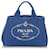 Prada Blue Canapa Logo Canvas Handbag Cloth Cloth  ref.449108