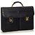 Borsa da lavoro in pelle nera Versace - vista 2