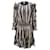 Michael Kors Ruffled Metallic Jacquard Mini Dress in Black Viscose Cellulose fibre  ref.449229