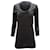 Donna Karan Top de mangas compridas com decote redondo em lã cinza escuro  ref.449275