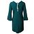 Vestido recto con mangas tulipán en viscosa verde de Sandro Paris - vista 3