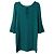 Vestido recto con mangas tulipán en viscosa verde de Sandro Paris - vista 4