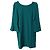 Vestido recto con mangas tulipán en viscosa verde de Sandro Paris - vista 8