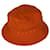 [Occasion] Chapeau seau Hermès H logo chapeau polyester orange dames  ref.449544