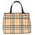 Authentique sac à main cabas Vintage Burberry Nova Check Cuir Toile Multicolore  ref.450630