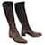 Autre Marque boots stretxh Gray Mer p 38,5 Dark brown Deerskin  ref.450681
