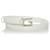 Gucci White Leather Belt Silvery Cream Metal Pony-style calfskin  ref.450747