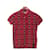 [Usado] Camisa Polo Masculina FENDI Preto Vermelho Algodão  ref.450862
