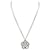 Chanel necklace with camellia pendant in faux pearls & zircons Silvery Metallic Metal  ref.454595