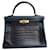 Hermès hermes kelly (Gillies Tri Leather special edition). Size 32cm. Matte alligator, SWIFT calf leather, Box calf leather. gold plated. Black Exotic leather  ref.455486