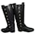 Chanel Boots Black Gold hardware Leather  ref.455498