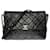 Timeless Very original Chanel Classic Flap bag shoulder bag in aged black quilted leather, Garniture en métal argenté  ref.455666